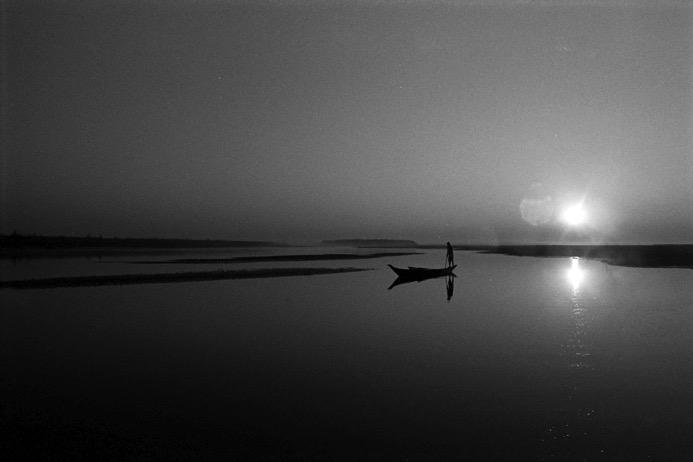 Sunrise on the Brahmaputra, Kamalabari Ghat Sunrise on the Brahmaputra, Kamalabari Ghat